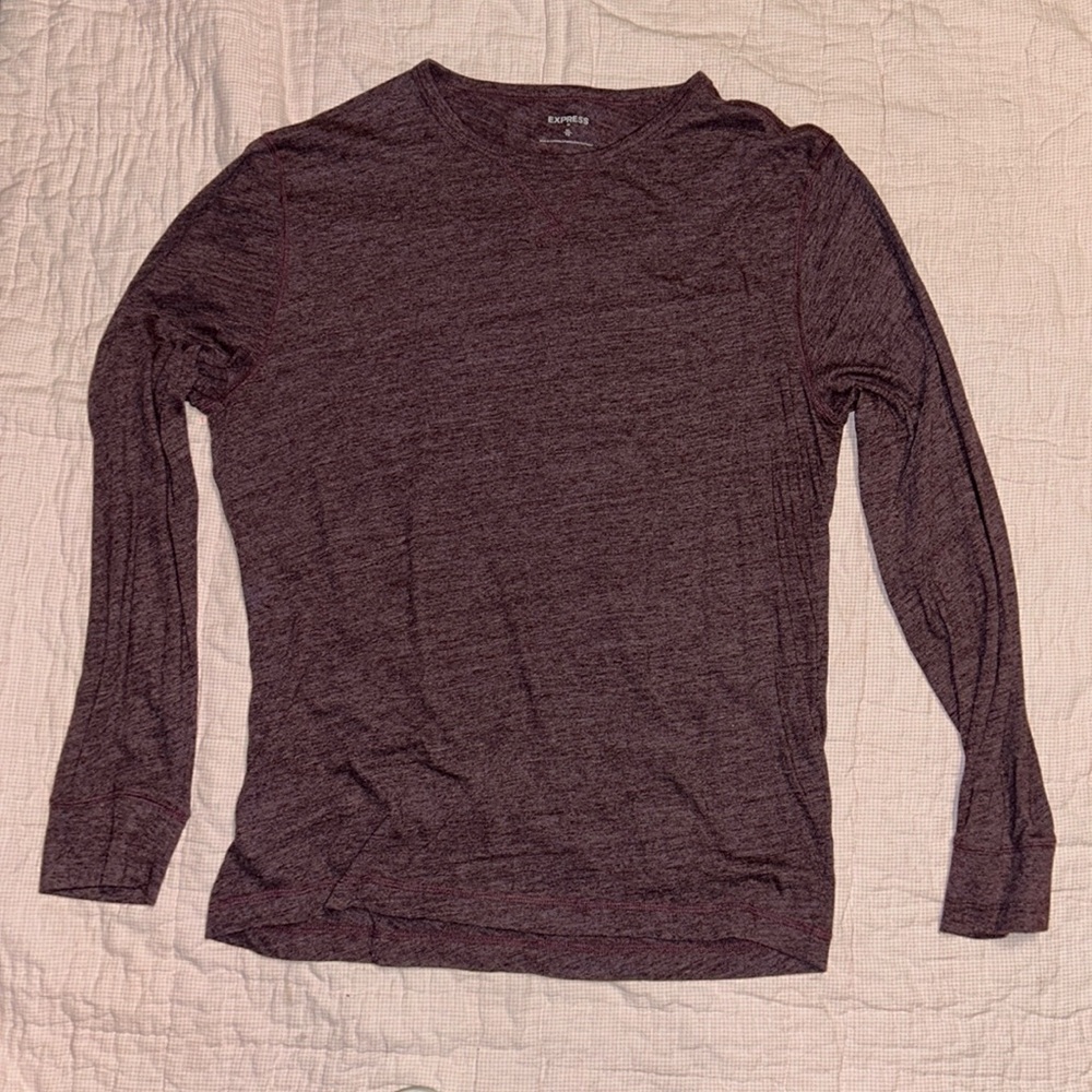 Men’s Maroon Long Sleeve Tee (Express)